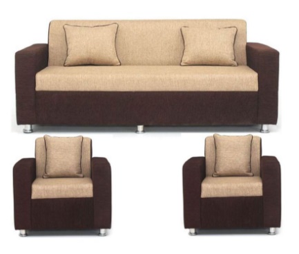 India Desire : Buy Tulip Brown & Cream 3+1+1 Seater Sofa Set At Rs 11999 From Snapdeal [Selling Price 19999]